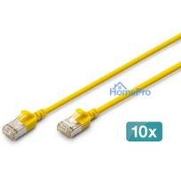 Digitus Slim CAT 6A F / FTP Patch Cable 3m Yellow 10 Pieces (DK-1632-A-030S-Y-10)