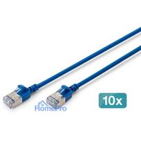 Digitus Slim CAT 6A F / FTP Patch Cable 1.00m Blue 10 Pieces (DK-1632-A-010S-B-10)