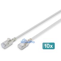 Digitus Slim CAT 6A F / FTP Patch Cable 2m Gray 10 Pieces (DK-1632-A-020S-10)