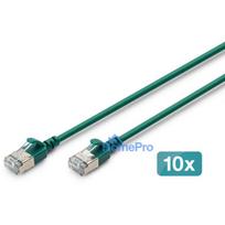 Digitus Slim CAT 6A F / FTP Patch Cable 1.00m Green 10 Pieces (DK-1632-A-010S-G-10)