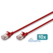 Digitus Slim CAT 6A F / FTP Patch Cable 2m Red 10 Pieces (DK-1632-A-020S-R-10)