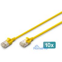 Digitus Slim CAT 6A F / FTP Patch Cable 1.50m Yellow 10 pieces (DK-1632-A-015S-Y-10)