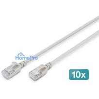 Digitus Patchcord CAT 6A F / FTP Slim 1.00m Gray 10 pieces (DK-1632-A-010S-10)
