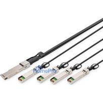 DIGITUS Cable QSFP+ to 4XSFP+ 40G DAC 3.0m Black