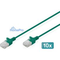 Digitus Patchcord Slim Cat.6 U / UTP LSZH 5m Green 10 pcs. (DK-1618-050S-G-10)