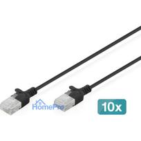 Digitus Patchcord Slim Cat.6 U / UTP LSZH 5m Black 10 pcs. (DK-1618-050S-BL-10)