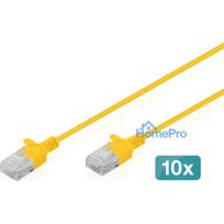 Digitus Patchcord Slim Cat.6 U / UTP LSZH 5m Yellow 10 pcs. (DK-1618-050S-Y-10)