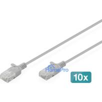 Digitus Patchcord Slim Cat.6 U / UTP LSZH 5m Gray 10 pcs. (DK-1618-050S-10)