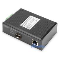 DIGITUS Konverter Industrial Gigabit Media RJ45 SFP PoE PSE
