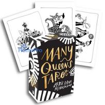 Tarot Card Set - Many Queens Tarot 78 Cards Illustrated Guide 14x10.2x4 cm