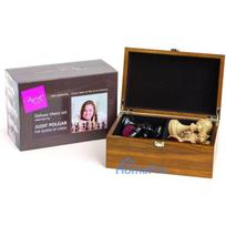 Chess Set - Judit Polgar Deluxe Wooden 32 Pieces with Box 95mm King
