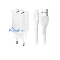 Charger Awei C15L-EU 10W 2xUSB-A + USB-A to Lightning cable 1.0m white