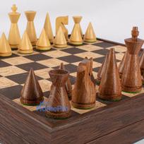 Manopoulos Cork Chess Board 40cm (Brown) With Modern Style Pieces