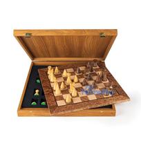 Walnut Chess Set 40cm with Modern Style Pieces Manopoulos