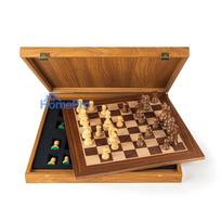 Walnut Chess Set 50cm with Staunton Chess Pieces Manopoulos