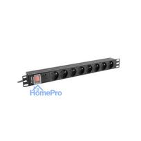 LANBERG POWER STRIP PDU RACK 19" (1U, 16A, 7X Shuko, 2m)