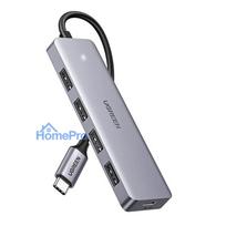 Ugreen HUB Ugreen CM219 35574 with 4 USB-A 3.0 ports and USB-A 3.0 cable 1m - black