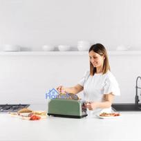 Taurus Vintage Olive-Coloured Toaster, 1500 W