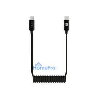 Evelatus AutoSpring Coiled Cable USB C to USB C connector 1.2M Black