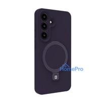Evelatus Samsung Galaxy S25 Premium Magnetic with Stand Soft Touch Silicone Case Purple