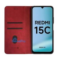 Evelatus Xiaomi Redmi 15C 4G / 5G Book Case Folio Red
