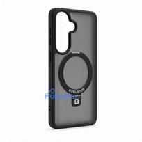 Evelatus Samsung Galaxy S26 Shield Case With MagSafe & Stand Matte Ring Black