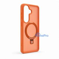 Evelatus Samsung Galaxy S26 Shield Case With MagSafe & Stand Matte Ring Orange
