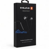 Evelatus Crystal Clear Audio headphones with 3.5 mm jack with microphone Black