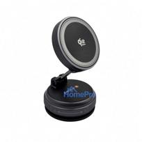 Evelatus Qi2 25W Magnetic Wireless Car Charger - AutoSpring Coiled Cable USB C to USB C connector 1.2M Black