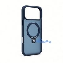 Evelatus Apple iPhone 18 Pro Max Shield Case With MagSafe & Stand Matte Ring Navy Blue