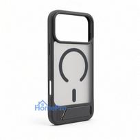 Evelatus Apple iPhone 18 Pro Max Rubber Coated MagSafe With Stand Case Smoke Grey