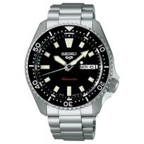 SEIKO No. 5 movement 100 meters waterproof Automatic Steel Strap 46mm men's watch black dial SRPL85 juoda