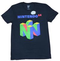 Nintendo 64 Adult New T-Shirt - Classic N64 Logo Pic Unisex T-Shirt XXXL blue