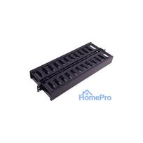 1U cable organizer for 19" switch cabinet, plastic, double-sided