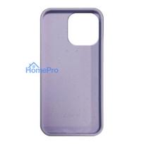 iLike Apple iPhone 14 Pro Silicone plastic case Eco Print Design Flower Purple