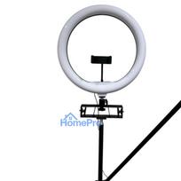 iLike S12 LED Selfie 31cm Ring Light Lamp + Tripod Stand 2.1m + Shelf & 3x phone / Mic Holder Black