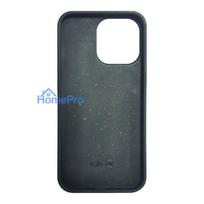 iLike Apple iPhone 13 Pro Max Silicone plastic case Eco Print Design Black