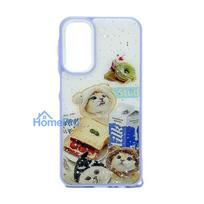 iLike Samsung Galaxy A15 EPOXY CARTOON COVER case Purple White