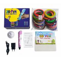 iLike 3D Pen for Kids, 3D Printing Pen Printer with 150ft PLA Filament Refills, 3-Dimensional Drawing Craft Art Set 5m x
