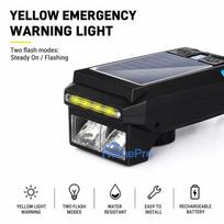 iLike Solar Powered Bike Headlight with 120dB Horn, USB Rechargeable, 1000LM LED Bicycle Front Light, 4000mAh Battery, E