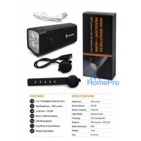iLike Rechargeable Bicycle Headlight with 120dB Electric Horn, 300 Lumens LED Bike Light, USB Rechargeable, Handlebar Re