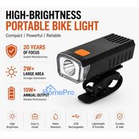 iLike USB Rechargeable Bike Front Light, JH420 High Brightness LED Bicycle Headlight, IP65 Waterproof Cycling Light for