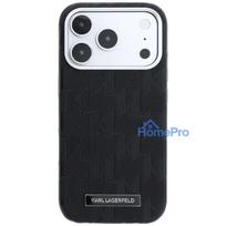 KARL LAGERFELD case for IPHONE 18 Pro / 17 Pro compatible with MagSafe (Mono Resin Logo) black