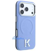 KARL LAGERFELD case for IPHONE 18 Pro Max / 17 Pro Max compatible with MagSafe (Grained Embossed Ring & Kameo Logo) ligh