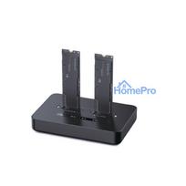 Gembird DD2-U3M2 Desktop dual drive USB Type-C M.2 NVME (and SATA) SSD docking station, black