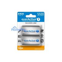 R20 / D batteries 1.2V everActive Silver line Ni-MH 5500 mAh in a pack of 2 pcs.