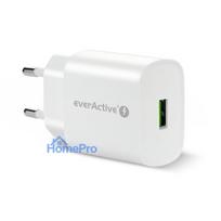 Įkroviklis - everActive SC-250Q 18W Greitas Įkrovimas 3.0 USB Įkroviklis, Balta