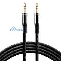 Audio Cable - EverActive CBS-1JB 3.5mm AUX Cable With Gold Plated Connectors 1.0m Black