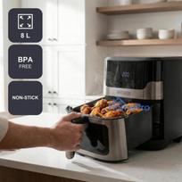 Black+Decker BXAF8001E 1700 W 8 L oil-free deep fryer, black