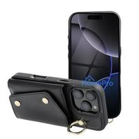 Riff Wonder wallet back case Apple iPhone 16e / iPhone 17e (with card slots, x2 straps) Black
